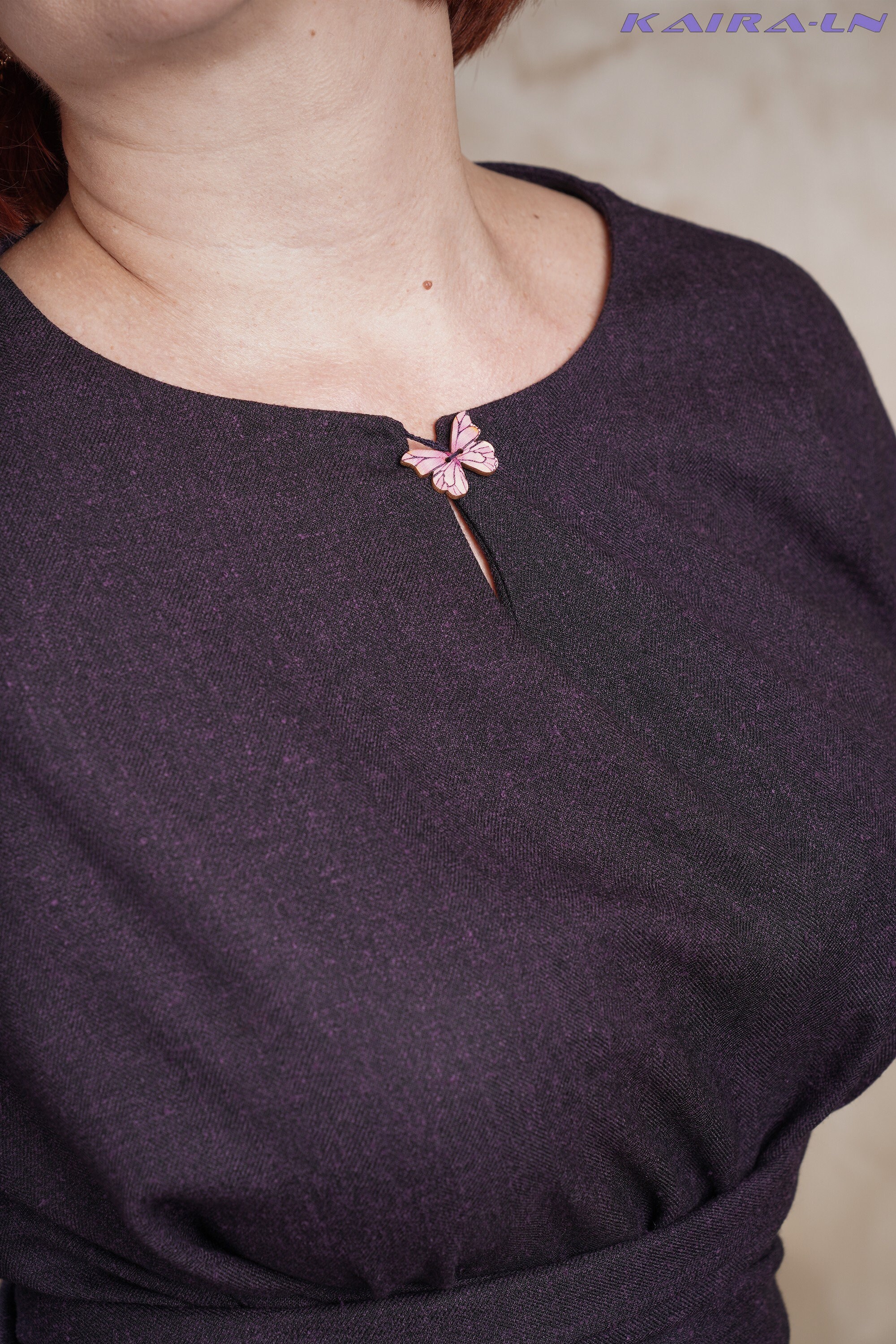 Макси рокля от вълнена смес: Елегантна зимна рокля за ежедневието с джобове